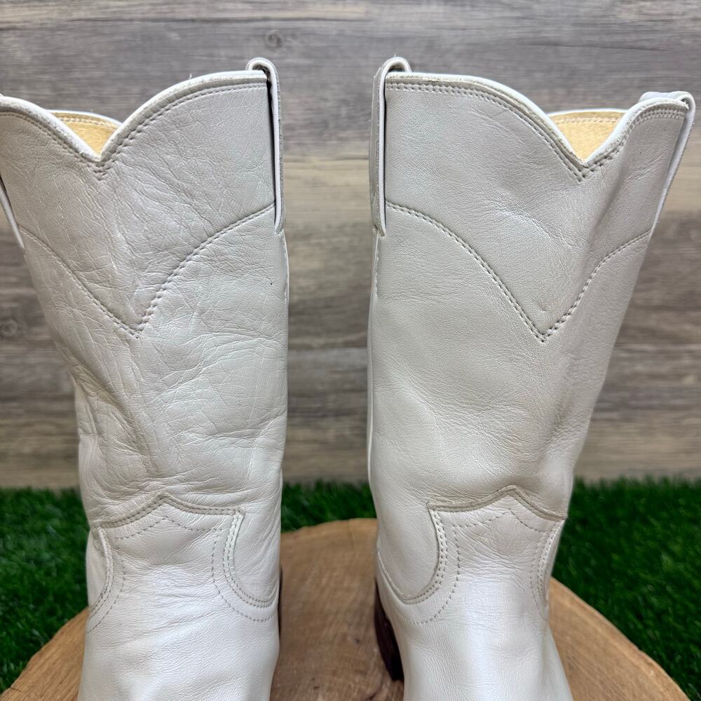 Justin Women - Size 6M - Vintage Ivory Roper Cowboy Boots L3713 - Picture 3 of 12
